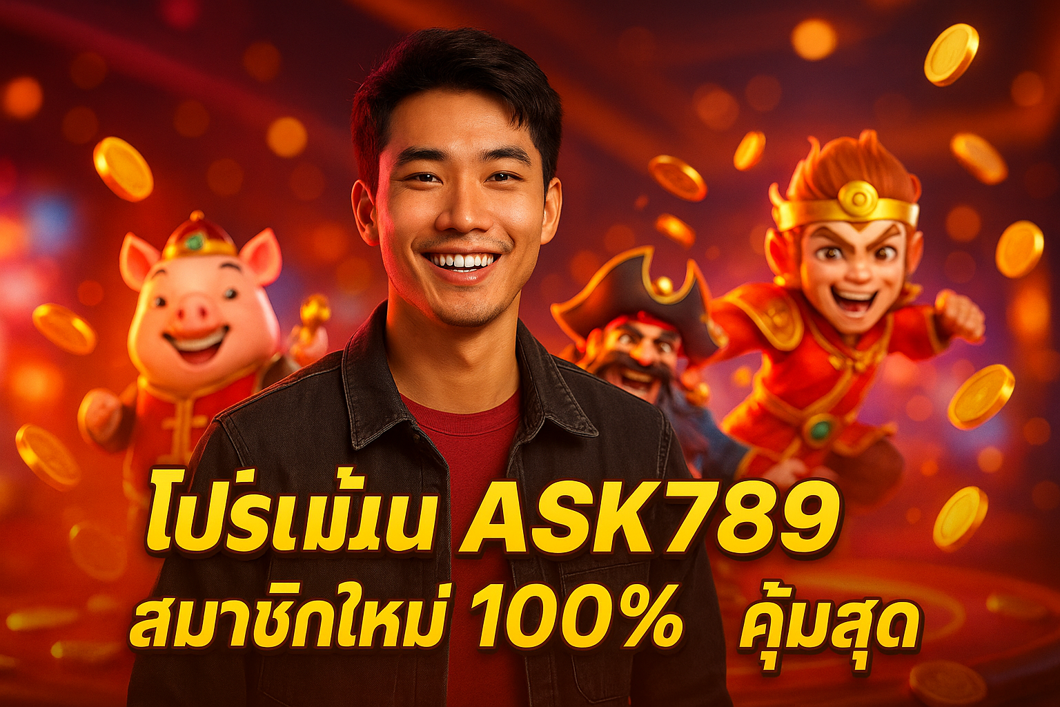 โปรโมชั่น ASK789 สมาชิกใหม่ 100% คุ้มสุด