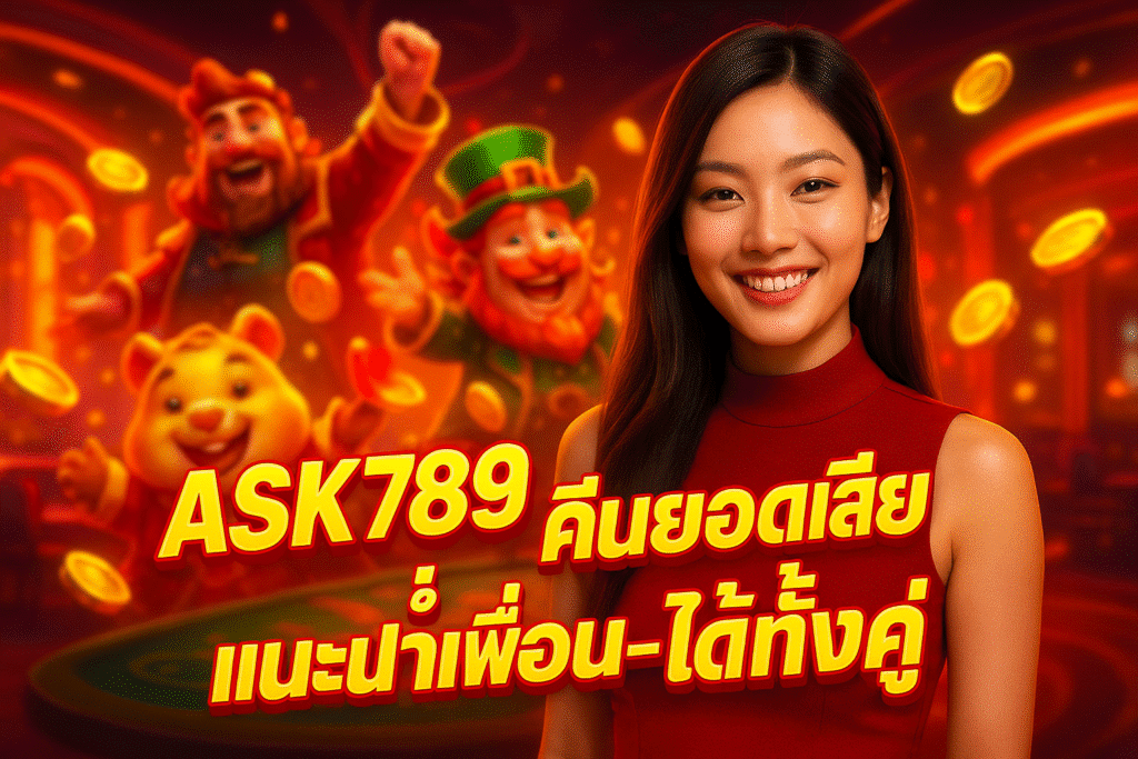 ASK789 คืนยอดเสีย & แนะนำเพื่อน ได้ทั้งคู่